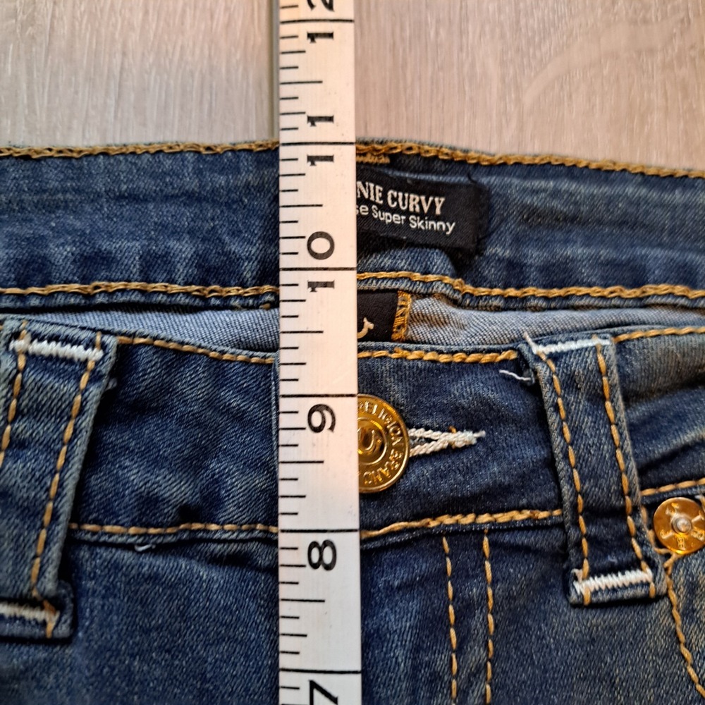 True Religion Jennie Curvy Jeans Womens 28 Blue Mid Rise Super Skinny Stretch - Picture 11 of 14